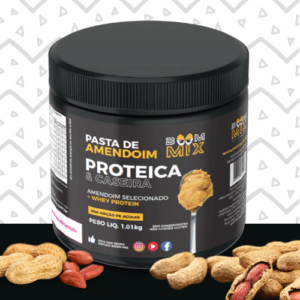 Pasta de Amendoim Proteica 1kg. (9g de proteína por colher) BoomMix
